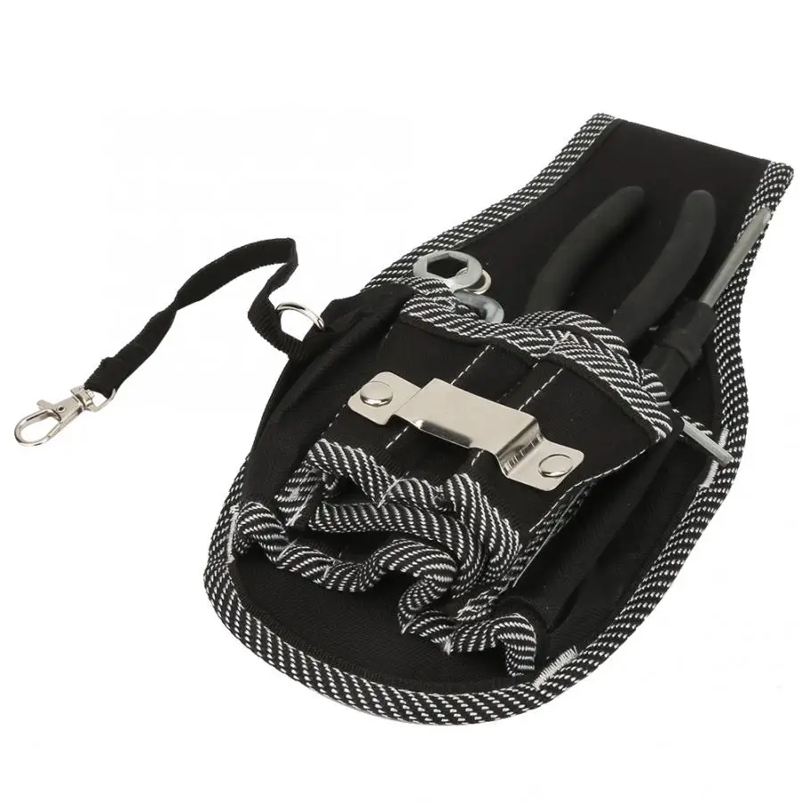 Electrician Tool Bag Oxford Cloth Waist Pocket Belt Pouch Bag Drill Screwdriver Utility Kit Holder