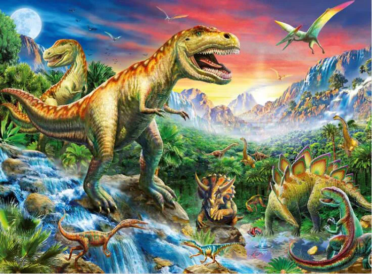 5d fashion diamond painting DIAPAI Diamond Painting 5D DIY 100% Full Square/Round Drill "Dinosaur scenery" 3D Embroidery Cross Stitch Home Decor 3d diy diamond painting 5D DIY Diamond Painting