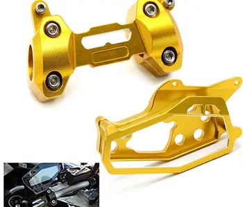 

2*Motorcycle CNC Aluminum HandleBar Fat Bar Riser Mounts Clamps+Speedometer Cover Case for Yamaha MT09 MT 09 FZ09 mt09 2013-2016