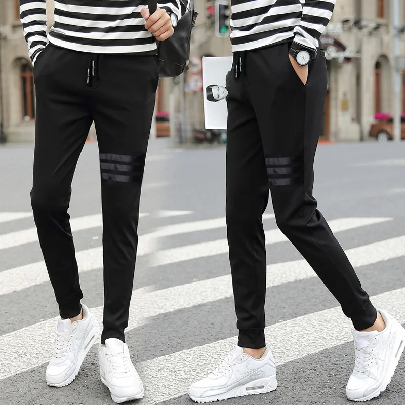 pencil pants men skinny trousers white jogger tencel men jogger ...