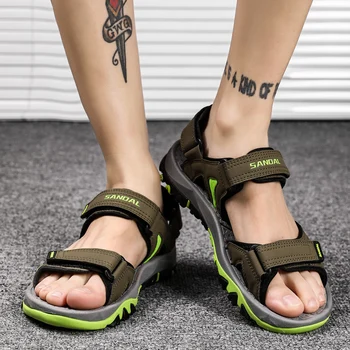 

Men Sandals Leisure Beach Men Shoes Summer Cool Breathable Leather Sandals Classic Romen Style High Quality Sneakers Men