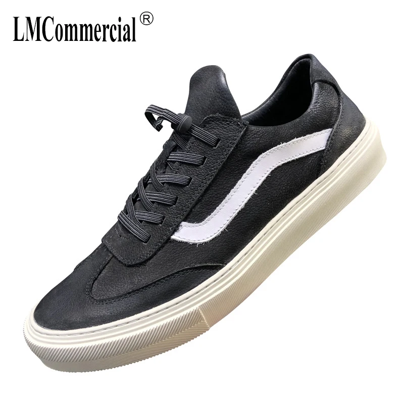 

Genuine Leather breathable sneaker fashion boots mens casual shoes, Leisure shoes men all-match cowhide British retro
