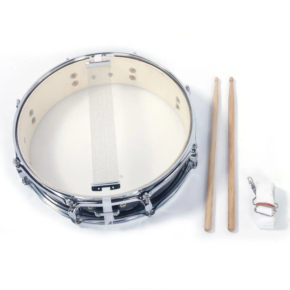 

13x3,5 дюймов профессиональные барабанные палочки Snare ключевой ремень черный набор