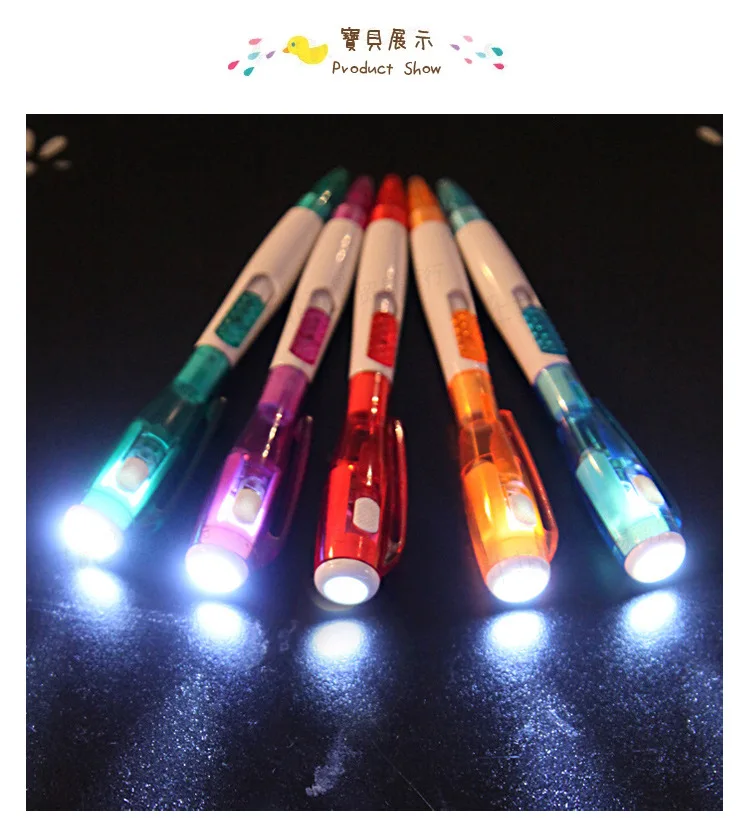 10 шт./лот шариковая ручка с подсветкой ручка с фонариком Led multifunciton ручка, канцелярские принадлежности для офиса Дети школьная Ручка пишущий инструмент подарки S18211