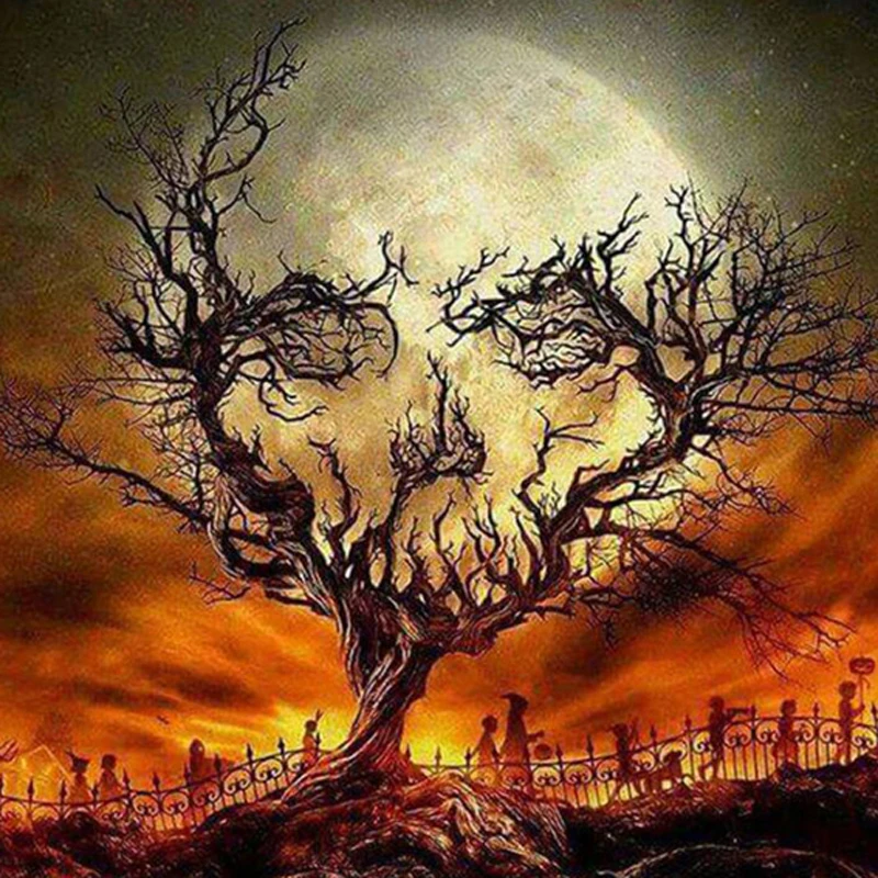 

5D Diamond Embroidery Flowers Girl Cross Stitch DIY Diamond Painting Tree Full Drill scenery diamond Mosaic wall decor painting