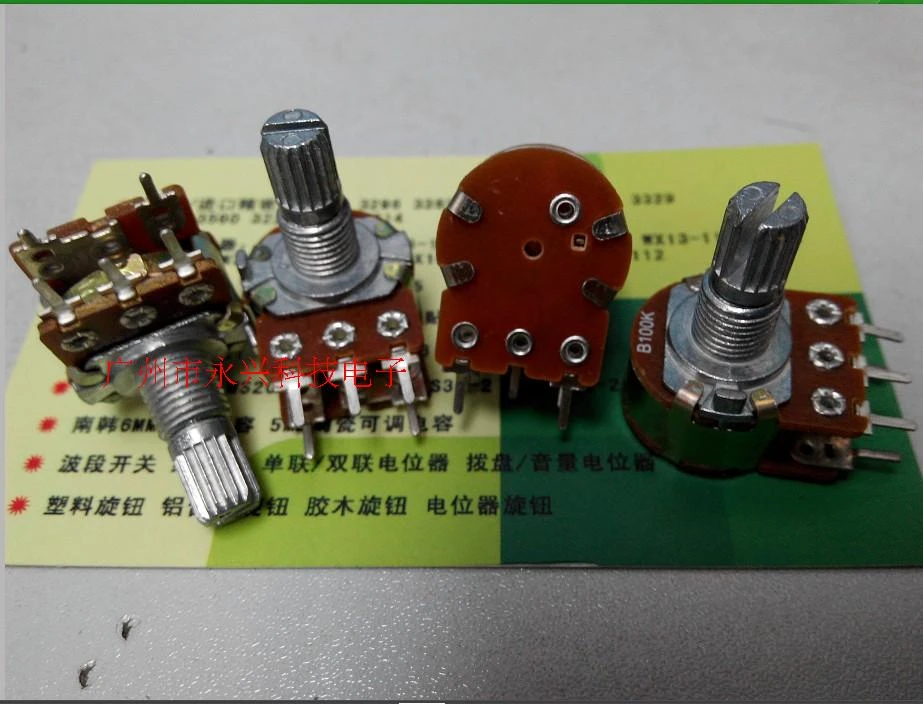 Potenciómetro de interruptor tipo 100 para lámpara de interruptor de atenuación, potenciómetro de regulación de velocidad, interruptor de 5 pies, B100K, 148 Uds.|dim potentiometerlamp switch - AliExpress