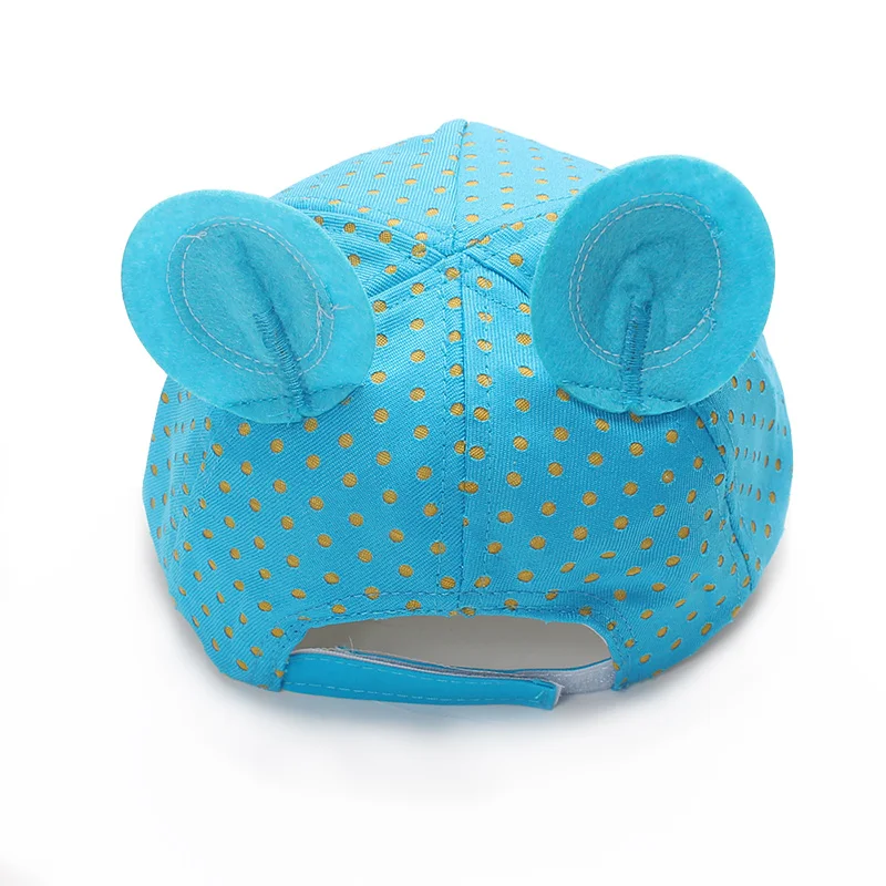New Baby Caps Mouse Cotton Girls Boys Cap M Baseball Sun Hat With Ear Spring Summer Baby Hats For Boy Girl 2017 Baby Accessories (5)