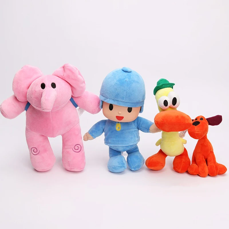4 шт./лот детская Brinquedos подарок Pocoyo Элли и Pato и POCOYO& Loula, мягкие плюшевые игрушки, хороший подарок для детей