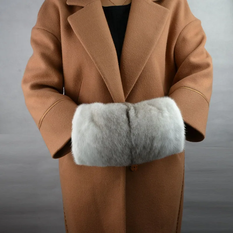2017 New arrival genuine mink fur handwarmer natural cross mink muff