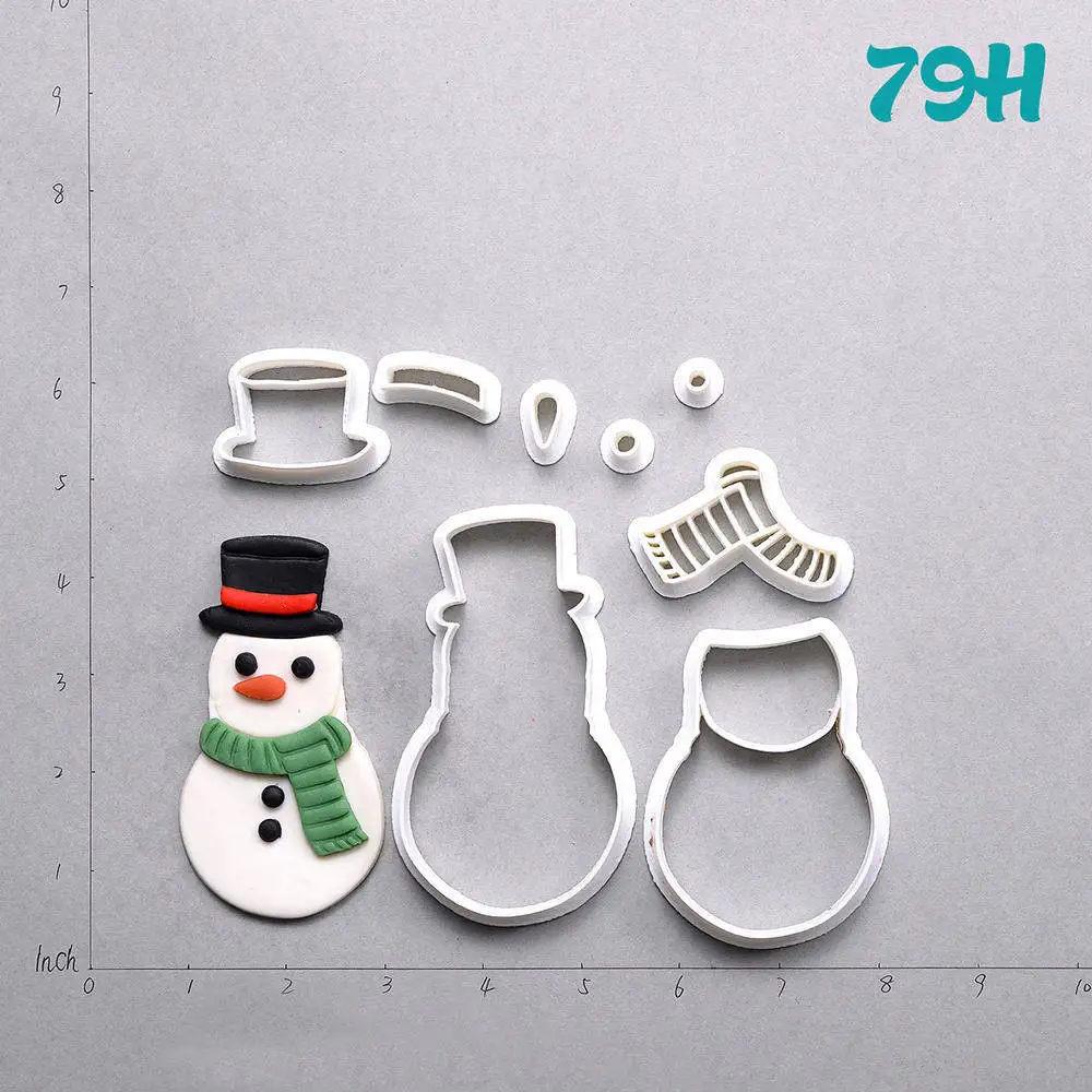 

Christmas Series Santa Design Cookie Cutter Gift Snowman Cake Decorating Tools Custom Made 3D Printed Cutter Set Kitchen Tools