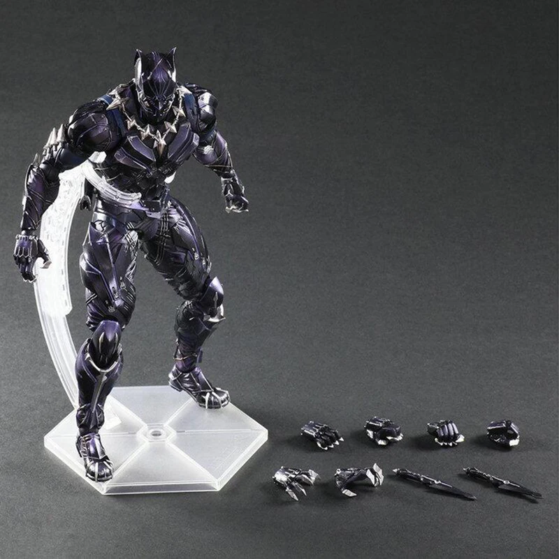 

27cm PLAY ARTS anime figure Black Panther PVC Action Figure Collectible Model Toy birthday gift