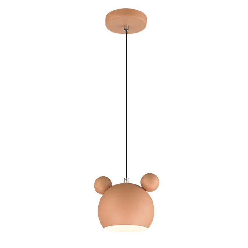 

New arrival LED pendant lights Macarons Mickey shape iron art lovely kids room home decoration Lighting Fixture hanging lamp
