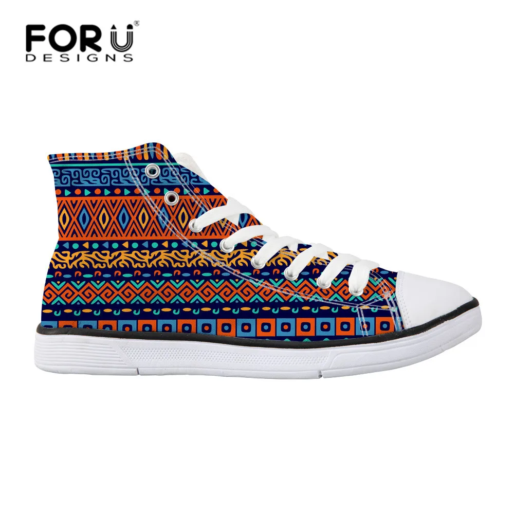 FORUDESIGNS Модные кеды в стиле хиппи бохо с высоким верхом женская повседневная обувь