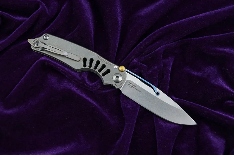 Складной нож VENOM kevin john Flipper С Титановой ручкой лезвие M390 тактические ножи для