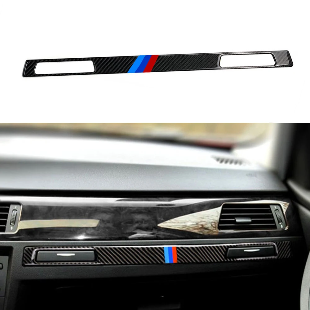 

Left Hand Drive Car Interior Copilot Water Cup Holder Panel Cover Carbon Fiber Sticker For BMW E90 E92 E93 3 Series Accessories