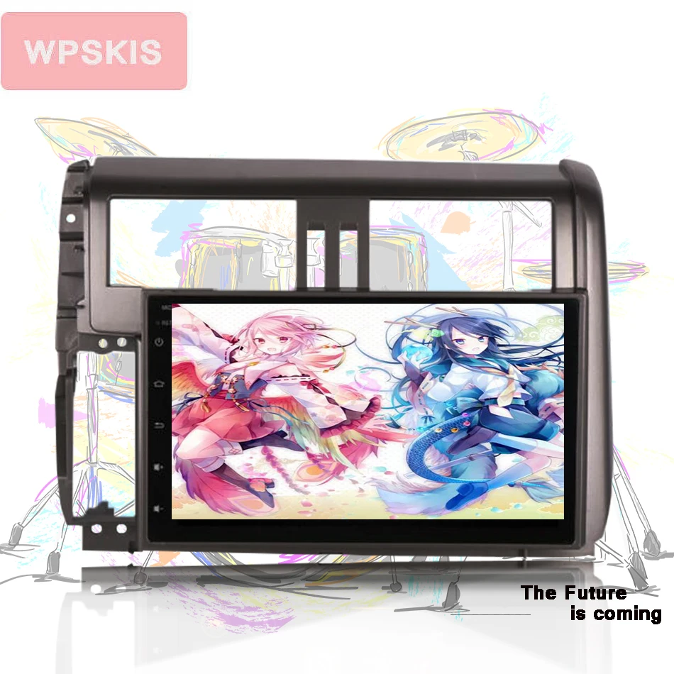 Flash Deal 2 Din Prado Android 9.1 8 Core 9 inch 1024*600 Car DVD PLAYER GPS Navigation For Toyota Prado 150 Land cruiser 2010-2013 NAVI 1