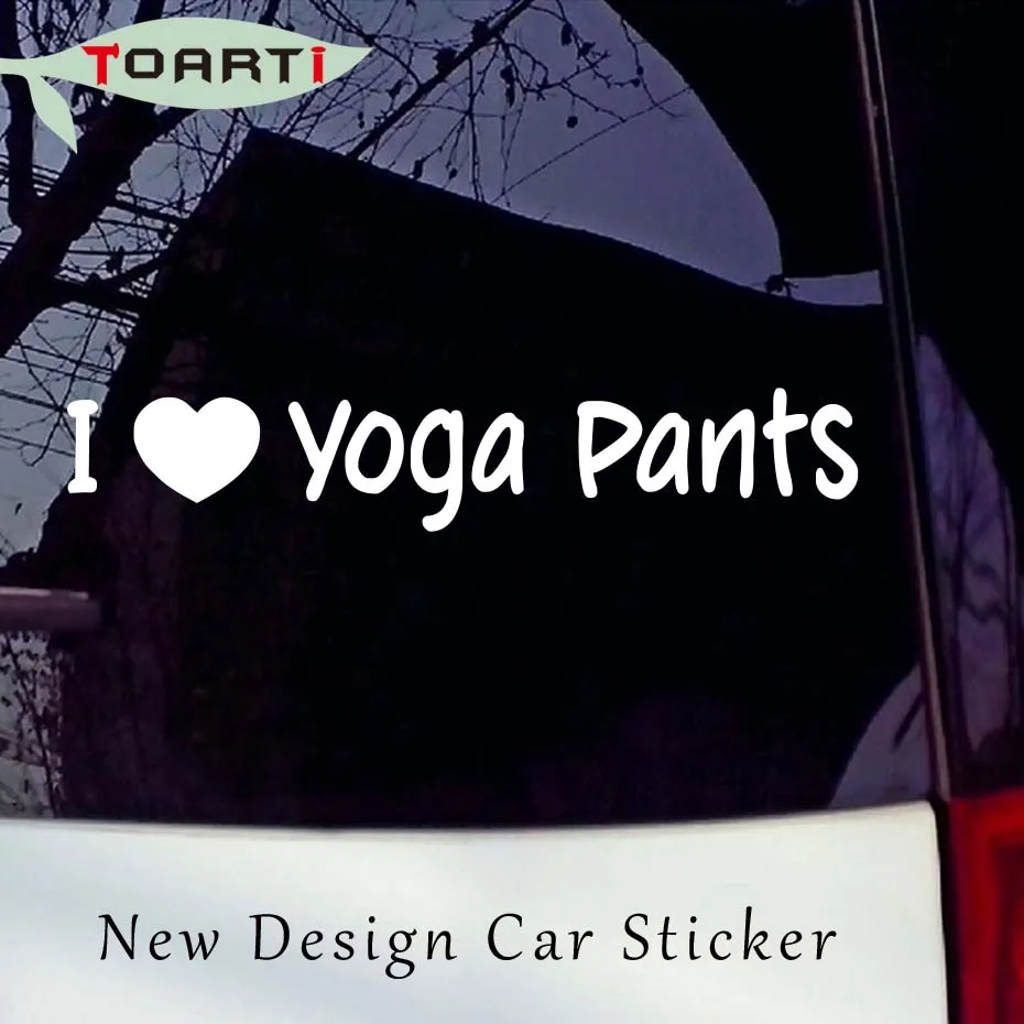 

Funny Joke Creative Car Accessories Sticker I Love Yofa Pants Decals For Car Window Laptop Bumper Interesting Car Styling