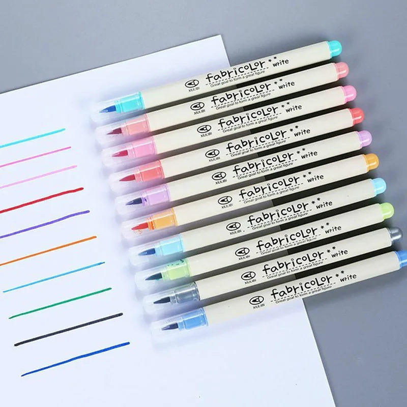

1/10pcs Fabricolor Write Brush Pen Calligraphy Paint Marker Pens Set Drawing Painting Watercolor Art Supplies Markers 04429