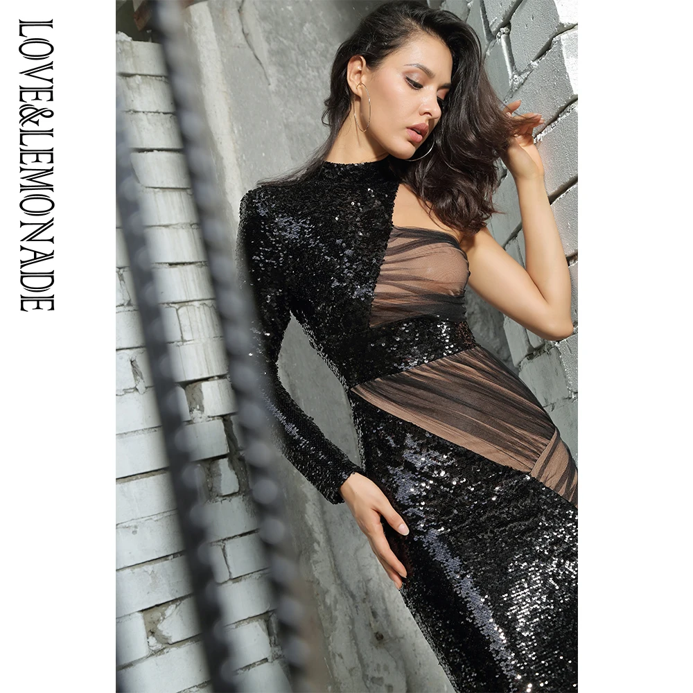 LOVE&LEMONADE  Black Cut Out Mesh Stitching