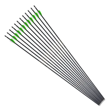 

6/12/24 Pcs Mixed Carbon Arrow 800 Diameter 6mm Plastic Feather Composite / Recurve Bow Arrow Archery