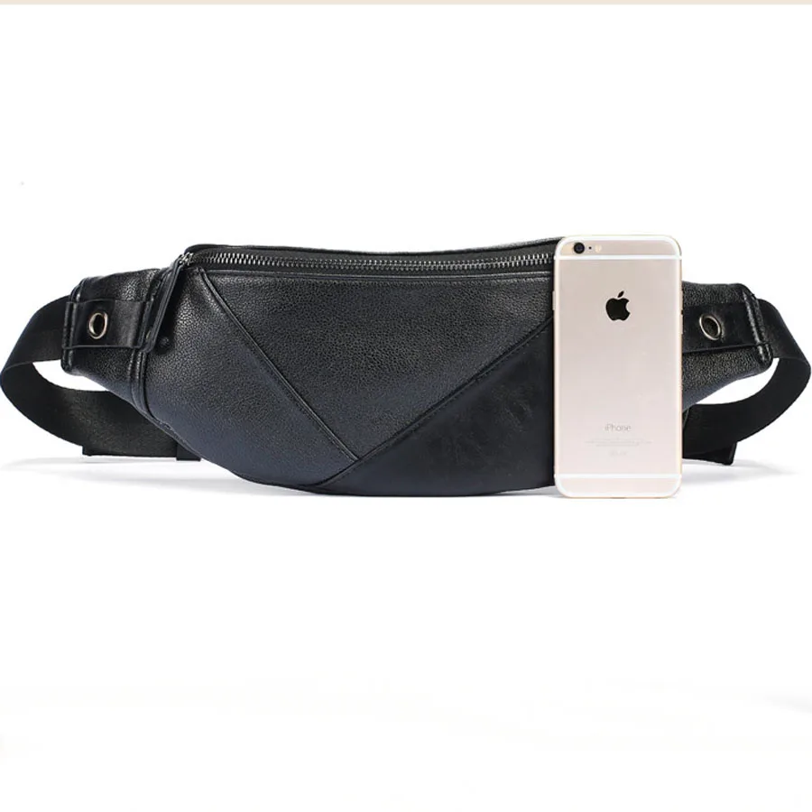 Men PU Leather Travel Hip Bum Belt Pouch Fanny Pack Waist Wallet Purse Chest Bag Shoulder Cross Messenger Bags
