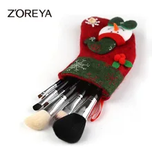 

ZOREYA Brand 7Pcs Makeup Brushes Set Christmas Gift Portable Powder Blush Foundation Eyebrow Make Up Brush Beauty Makeup Tools