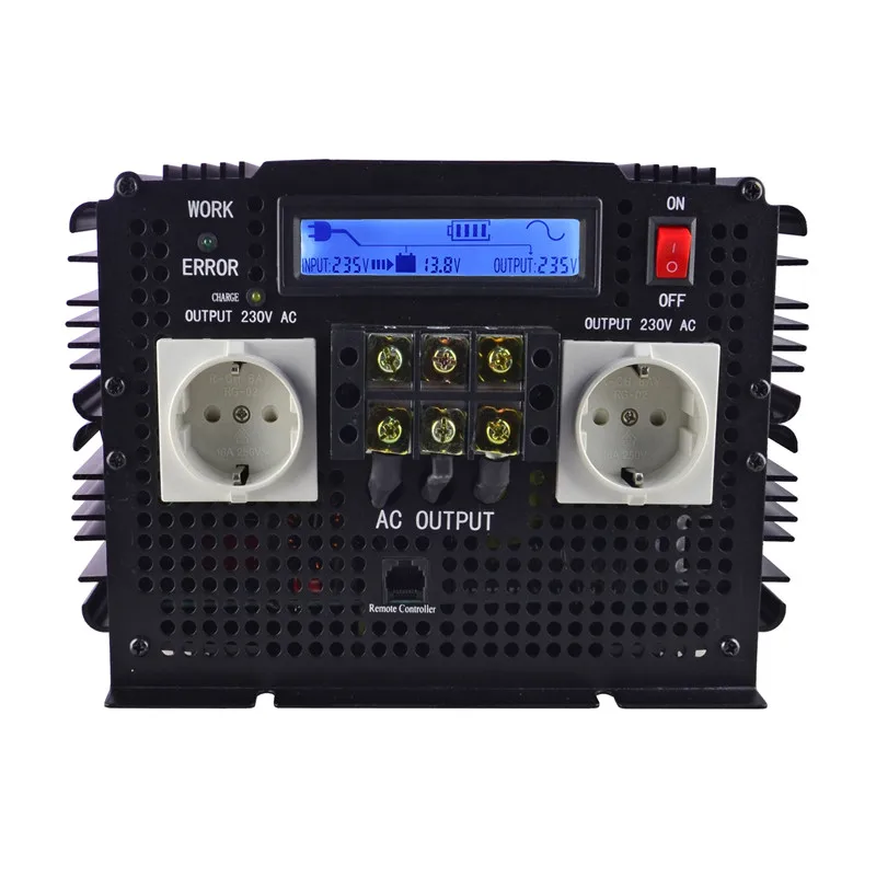 

EDECOA pure sine wave power solar inverter with UPS function 12V to 230v 3500W / 7000W peak inverter board free shipping