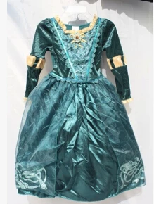 Детская смелая Принцесса Мерида платье дети косплей, Хэллоуин вечерние платья девушки костюм Мериды - Цвет: Merida Costume