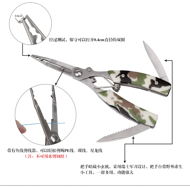 TSURINOYA для рыбалки захват+ рыболовные плоскогубцы для приманок набор плоскогубцы из нержавеющей стали+ алюминиевый захват из сплава со шкалой 12 кг страховочная веревка