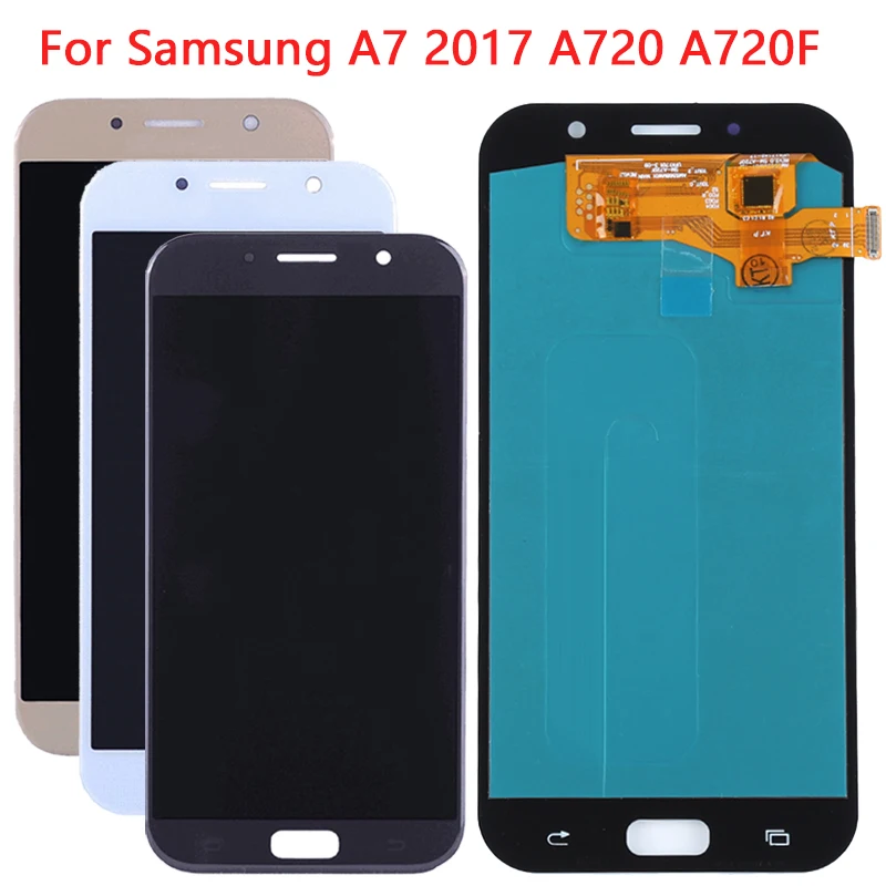 

Original 5.7'' AMOLED LCD For Samsung A7 2017 LCD Display Touch Screen Digitizer Assembly For Samsung A7 2017 A720 A720F LCD