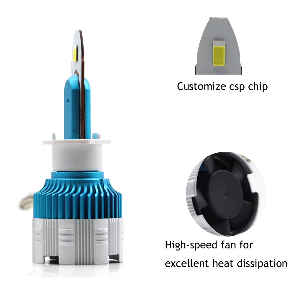 Yotonlight 2 шт. Mi2 Led H1 H11 H7 H4 лампы для передних фар 9005 9006 HB3 HB4 машинка для стрижки 48 Вт 8000LM 12V 6500K Автомобильные светодиодные противотуманные фары