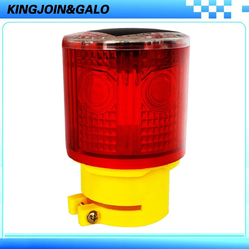 LED solar warning light for construction tower crane and traffic safety critical road cones light with flashing signal construction site solar powered red amber blue safety warning flashing light