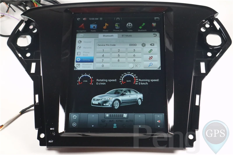 Sale Tesla Style 10.4 Inch IPS Android Car Radio DVD Player GPS Navigation for Ford Mondeo/Fusion 2007-2012 Supports Seat Heating 5