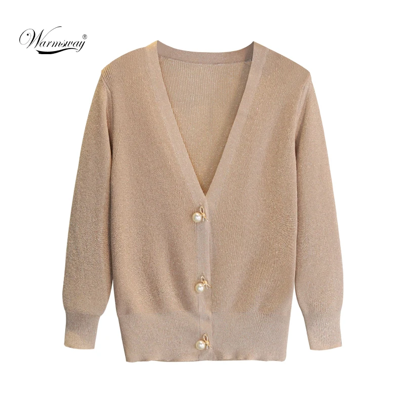 Summer Beach Wear Bow Beading Button Cardigan Women Loose Knitted Blouses Three Quarter Shirt Sunscreen Clothing Blusas  B-032