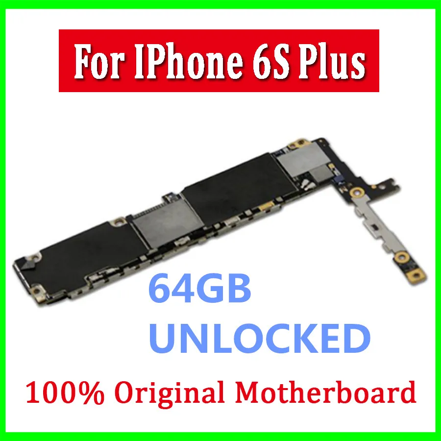 

64GB For iphone 6s plus Motherboard without Touch ID 100% Original unlocked Logic Board for iphone 6s plus Mainboard With Chips