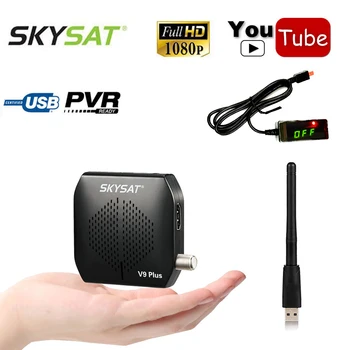 

Skysat v9 plus HD Digital Receptor DVB S2 Satellite Receiver DVB-S2 AC3 WiFi Youtube iks cs Decode Vu Biss Key south america Box