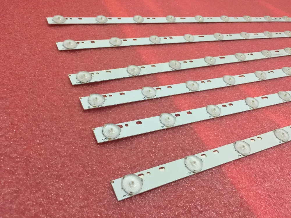 

20pcs 32'' 570mm*17mm 10leds LED Backlight Lamps LED Strips w/ Optical Lens Fliter for TV Monitor Panel 30V New