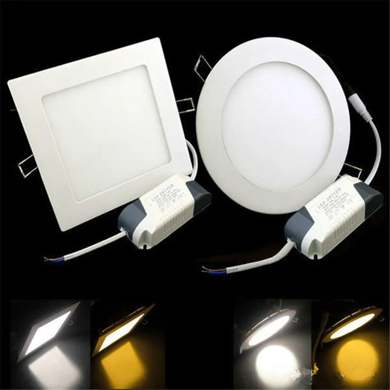 Us 5 99 5 Off Aliexpress Com Buy 3w 4w 6w Led Recessed Ceiling Panel Down Light Bulb Lamp Square Round Ac85 265v Led Panel Lights From Reliable