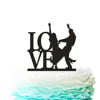 

New Black Acrylic Groom Bride Mrs Mr Wedding Cake Topper For Decor Mariage Family Cake Toppers Bridal Shower Decoration
