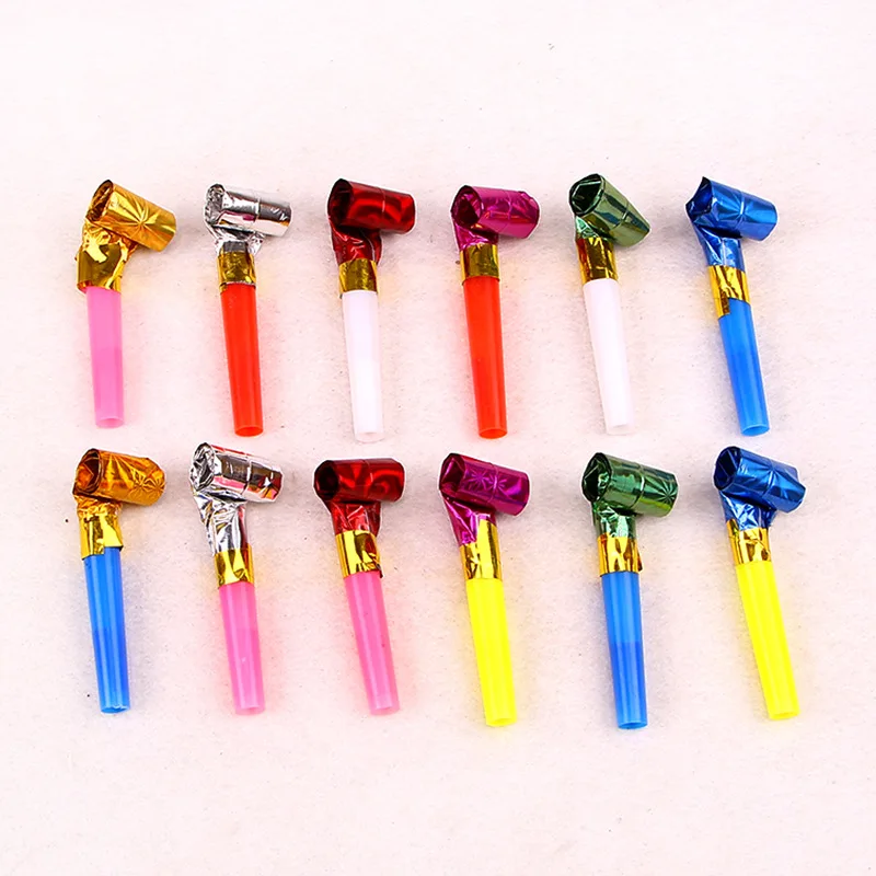 100 قطع الأطفال حزب لفة ورقة صافرة حزب مثل الاطفال عيد ميلاد حزب مضحك الدعائم الضوضاء التشجيع الدعائم حزب هدايا