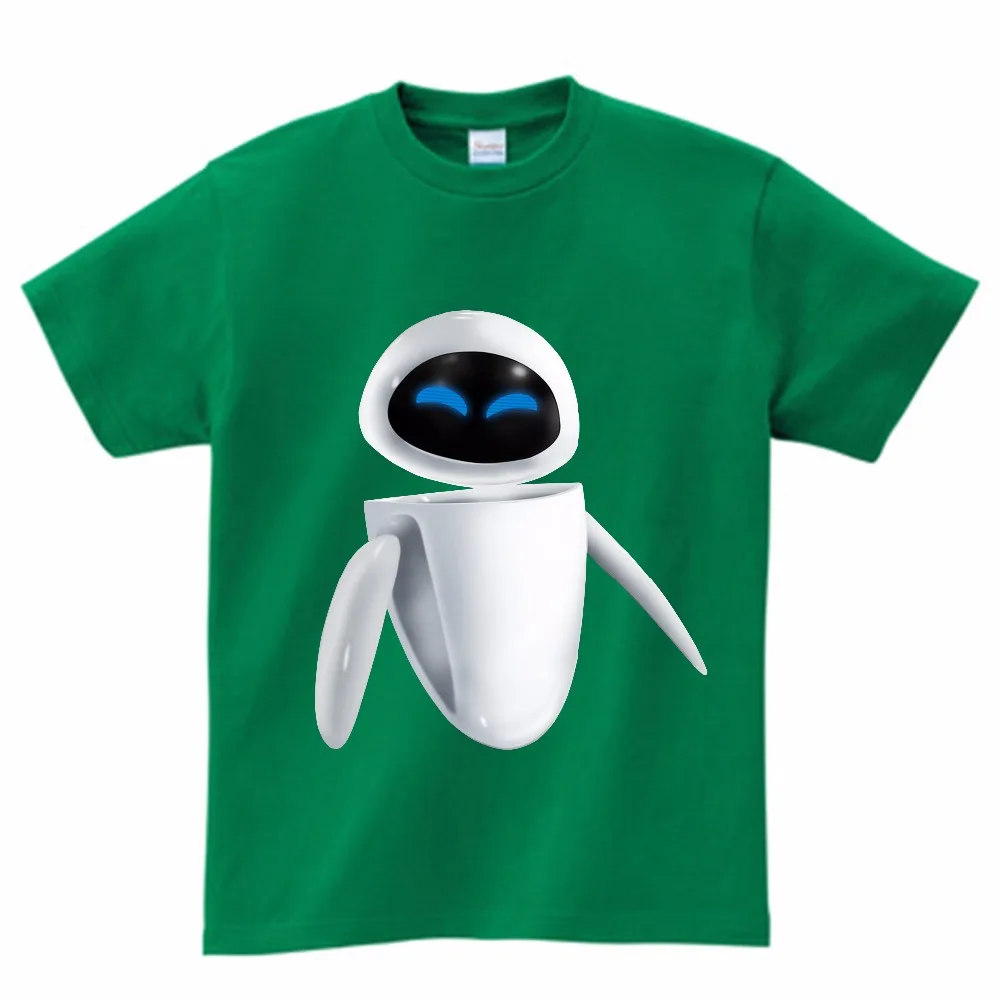 cute WALL-E robot funny tshirt Children summer T shirt new white casual Tee shirt Children walle T Shirt MJ