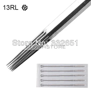 

CHUSE 10Pcs/Lot Line Tattoo Machine Needle 13RL Disposable Sterilized Tattoo Needles microblades rotary taty tattooing