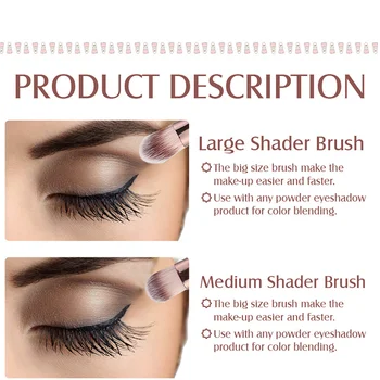 

ZOREYA 12 Pieces Pro Eye Make-Up Brushes Set Make Up Brush Eye Shadow Blending Cosmetics Tool with Make-up Bag