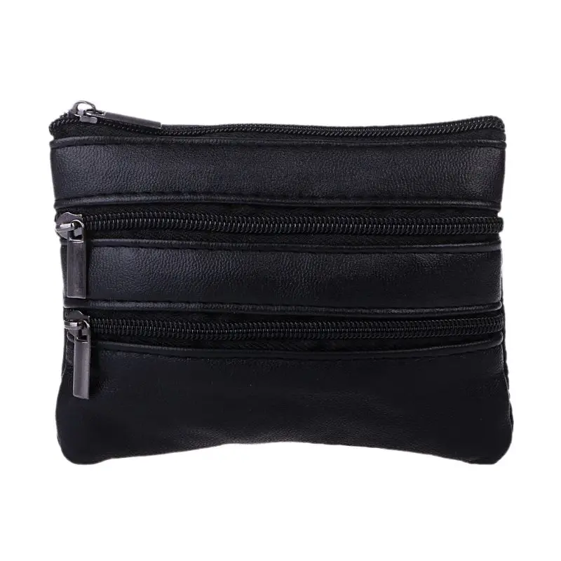 

12x9cm Women Men Fashion Mini Purse Coin Card Key Ring Wallet Pouch Zipper Small Change Bag