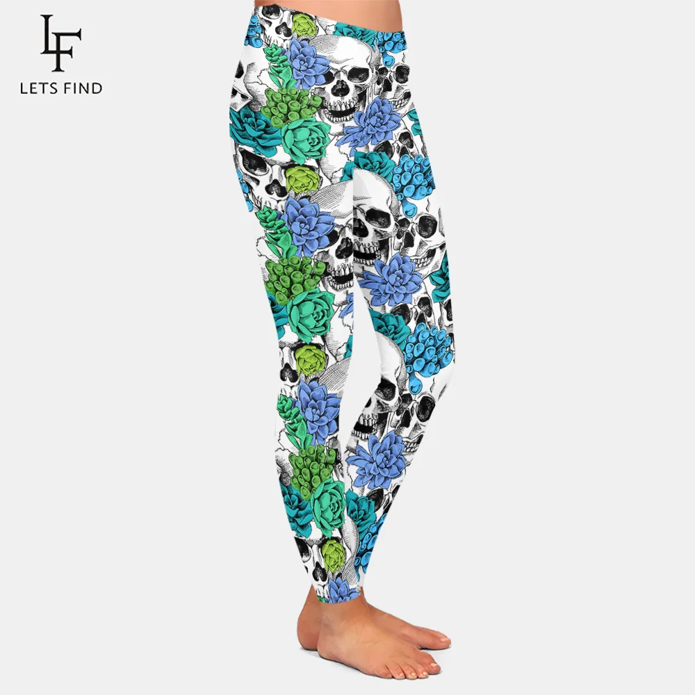 New Design Skull Leggings 3D Digital Printing Leggins Plus Size Womens Fashions Sexy Push Up Leggings