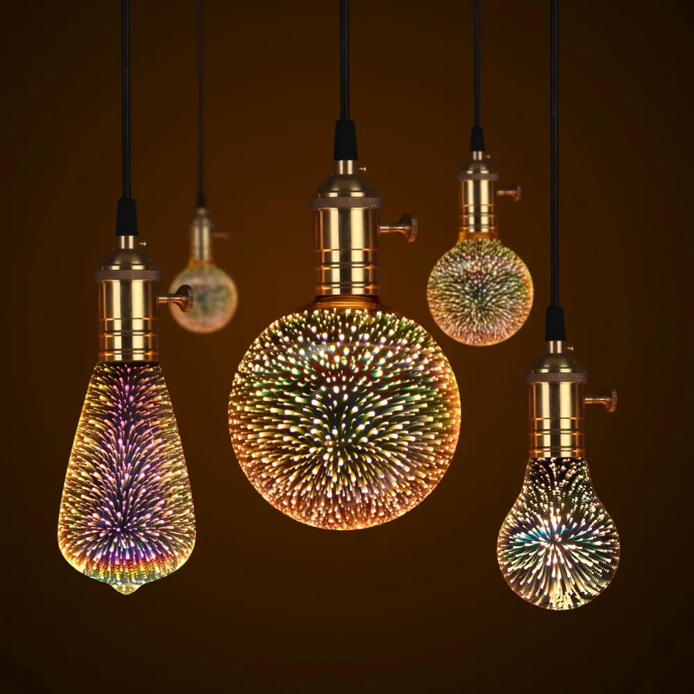 

E27 110V 220V LED Bulb Retro Edison Home Decor Lamp LED Filament lamp copper Wire String light Incandescent light holiday lamp