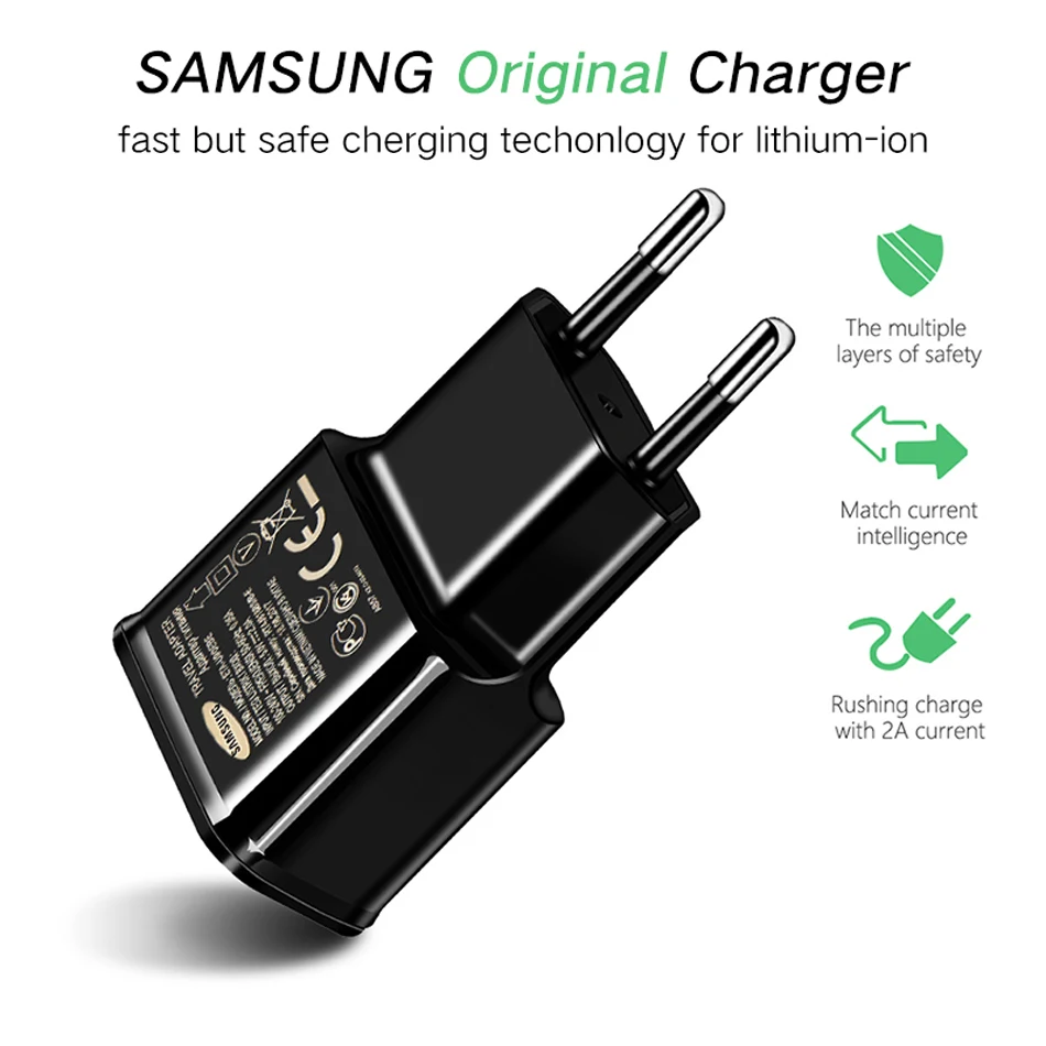 1Samsung Galaxy S6 S7 edge Fast Charger J3 J5 J7 Note 4 5 A3 A5 A7 2016 2A micro cable C5000 C7 Note4 N9100 C7000 G9280 A9 5V2A