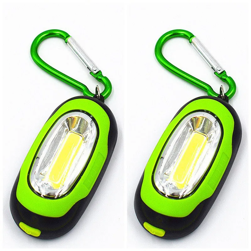 Newe 4Pcs Portable Mini Key Ring COB LED Night Light Pocket Keychain Torch Lamp Flashlight With Carabiner Buckle 55 -Hot