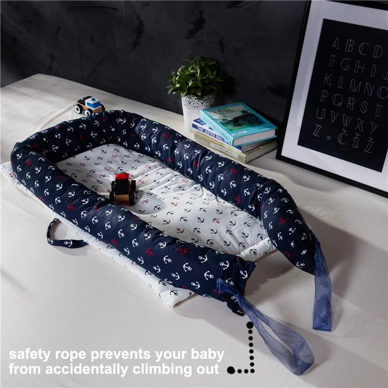 Baby Crib Travel Nest/Crib Portable Washable Baby Bed and Pillow For Children Infant Kid Cotton Cradle With Newborn Bumper
