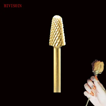 

HIVISOIN-6pcs- Carbide Nail Drill Bit -Safety Bit -(60090010)-Gold